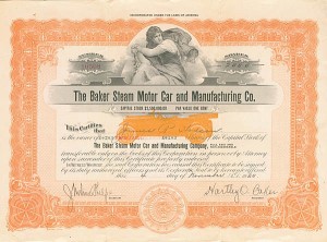 Baker Steam Motor Car and Manufacturing Co.